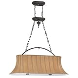 Thomas Lighting M3433-23 Grotto - Four Light Island, Colonial Bronze Finish with Burmese Gold Silk Shade