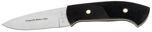 Bear and Son 8 Black Zytel Skinner w Leather Sheath by Bear & Son