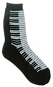 Womens 9-11 Piano Keys Cotton Lycra Novelty Socks