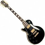 Epiphone Left-Handed Les Paul Custom Electric Guitar, Black