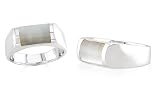 Genuine Mother of Pearl Ring Sterling Silver Unisex