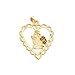 14kt YG Angel Heart Charm