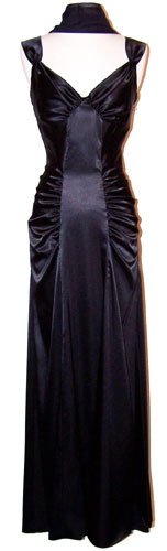 satin glam formal gown prom bridesmaid dress   s