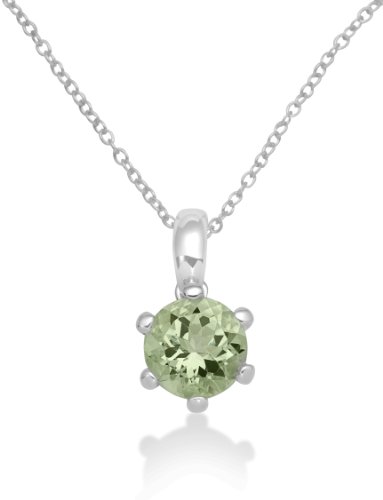 Miore Damen-Halskette 925 Sterling Silber mit Gr&uuml;nen Amethyst Anh&auml;nger MHS018N Preisvergleich