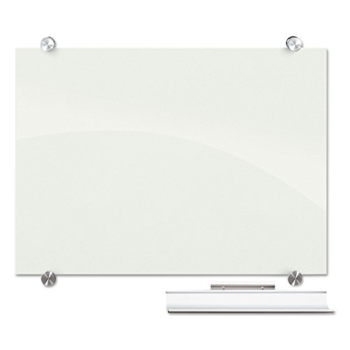 Best-Rite 72 x 48 x 1/8 Inches Visionary Magnetic Glass Whiteboard, Frameless, Glossy White, 83845