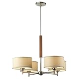 Embarcadero Contemporary 4 Light Satin Nickel Chandelier