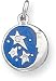 Jewelry : Enamel And Cubic Zirconia Moon And Stars Charm, Sterling Silver