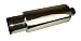 N1 4" Burnt Tip Muffler Exhaust 2.5" Inlet Universal with Removable Silencer (B-Tip; 4 Inch)
