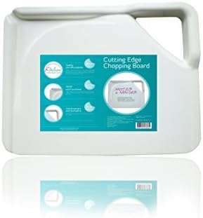 Cutting Board - Cutting Edge Chopping Board - Custom Designed Chef Quality, Premium Food Safe Material. Anti Drip, Non-slip, Cut, Slice, Carve, Chop and Pour with Safety. Knife Friendly and Odor Resistant.