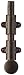 Emtek 8515 8 Inch Surface Bolt includes 3 Types of Strike Plates and Screws, Pewter