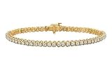 3 Carat Diamond 14K Gold Tennis Bracelet