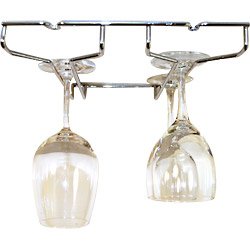 2 Channel Oversize Stemware Rack - Chrome by KegWorks