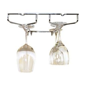 2 Channel Oversize Stemware Rack - Chrome by KegWorks
