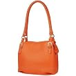 Fontanelli Orange Stiched Soft Leather Handbag