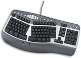 Compucessory Ergonomic Keyboard,USB/PS2 Adapter,19-1/2x9-3/4x2,BK/SR