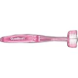 Bamboo QuadBrush Ultimate Dog Toothbrush with Holder for Large Dogs - Assorted Colors