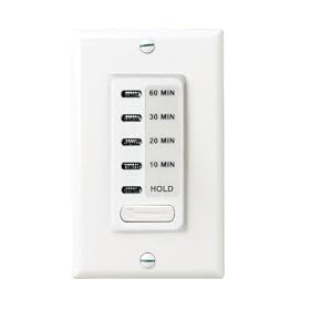 Intermatic EI210W Electronic Auto-Off Timer 10/20/30/60 Minutes, White