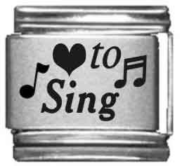 Clearly Charming Heart to Sing Laser Italian Charm