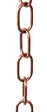 New Traditional Copper Rain Chain Single Loop - 8 Ft