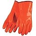Orange PVC, Single Dipped, Foam Lined, Safety Cuff - 6710FS