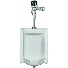 Sloan Valve WEUS-1000.1401-0.13 HEU Wall-Hung Urinal with Optima Plus Sensor Flush Valve, White