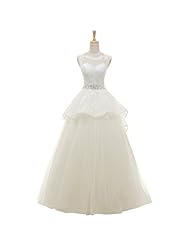 2015 Backless Lace-Up Applique Crystal Scoop Neck Organza  Dress