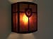 Craftsman amber mica wall sconce--McIntosh rose