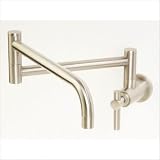 Dolo Wall Mount Pot Filler Faucet in Satin Nickel Finish: Satin Nickel