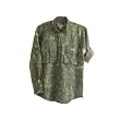 Aqua Design 50+ UPF UV Protection Technical Fly Fishing Shirt - Tournament Camouflage Flats Long Sleeve Shirt, Willow Green Color