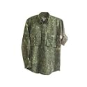 Aqua Design 50+ UPF UV Protection Technical Fly Fishing Shirt - Tournament Camouflage Flats Long Sleeve Shirt, Willow Green Color | FREE SHIPPING