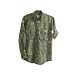 Aqua Design 50+ UPF UV Protection Technical Fly Fishing Shirt - Tournament Camouflage Flats Long Sleeve Shirt, Willow Green Color