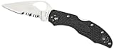 Spyderco byrd Meadowlark2 Black FRN ComboEdge Knife