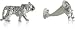 Tiger Cufflinks With Swarovski Eyes