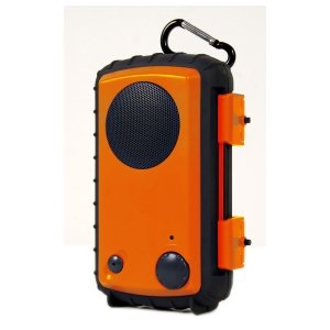 Eco Extreme Rugged and Waterproof Case with Built-In Speaker for iPod, iPhone and MP3 Players (Orange model: gdi-aqcse100) by Grace Digital