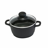 Produkt-Bild: Top Hit 221452 Kochtopf Pandura, Aluguss-Kochgeschirr f&uuml;r Elektro-, Gas- und Glaskeramikkochfelder, mit Glasdeckel, 1.30 Liter, 16 cm &oslash;
