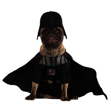 Star Wars Black Darth Vader Dog Costume with Detachable Cape & Headpiece- Size Small