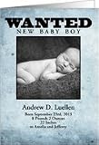 wanted poster new baby announcement template Card