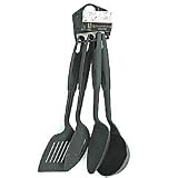 4 Piece Cooking Utensil Set - Ladle, Spatula, Spoon, Slotted Spoon by