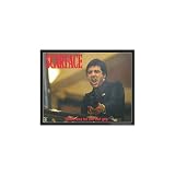 Professionally Framed Scarface Movie (Make Way, Pointing Gun) Poster Print - 16x20 with RichAndFramous Black Wood Frame