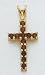 14kt Gold Garnet Cross Pendant - XR878
