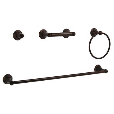 Narbonne 4-Piece Bath Accessory Set Finish: Brushed Bronze