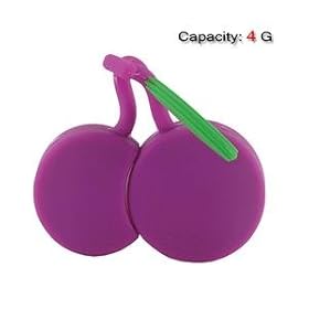 4GB Heart-like Fruit USB Flash Drives U-Disk (Purple)