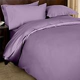Elegance Egyptian Cotton 1200 Thread Count 8 - Pc Solid Sheet and Duvet Cover Set Purple - Full/queen