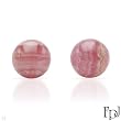 Stud Earrings With 5.50ctw Genuine Rhodochrosites Made in 14K Yellow Gold