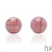 Stud Earrings With 5.50ctw Genuine Rhodochrosites Made in 14K Yellow Gold