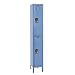 Hallowell U1288-2MB Marine Blue Steel Premium Wardrobe Locker, 1 Wide with 2 Opening, 2 Tier, 12" Width x 78" Height x 18" Depth, Knock Down