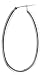 1 X 1 3/4 ( 25mm X 45mm ) Sterling Silver Medium Thick Long Oval Italian Hoop Earrings