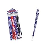 Baseball Embroidered Fabric Lanyard Keychain Case Pack 72