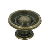 1 1/16'' Dia Antique Brass Knob