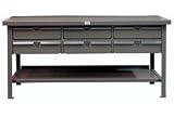72 X 36 6 Drawer Steel Top Workbench